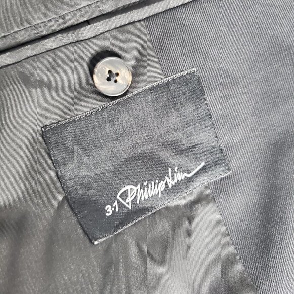 3.1. Phillip Lim Wool Serge 3 Button Blazer in Black - Picture 2 of 3